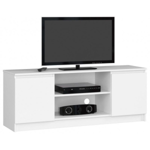 Szafka rtv, stolik, NOVA, 140x40x55 cm, biel, mat