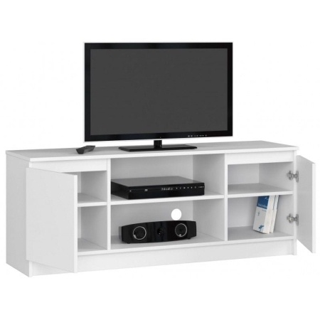 Szafka rtv, stolik, NOVA, 140x40x55 cm, biel, mat