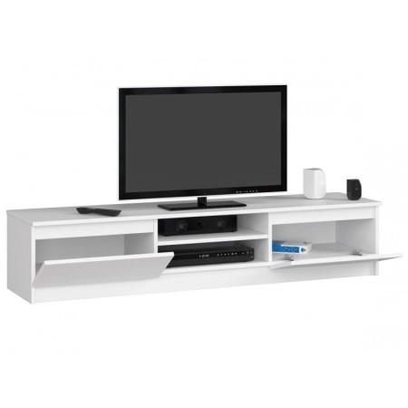 Szafka rtv, NOVA 160x40x33 cm, biel, mat