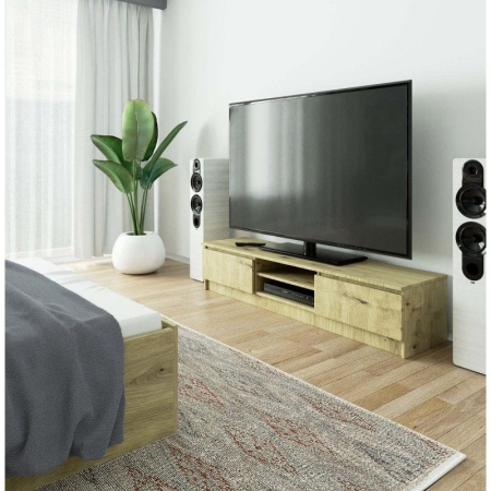Szafka rtv, NOVA 160x40x33 cm, dąb artisan, mat