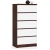 Komoda do sypialni, 5 szuflad, STILO, 60x40x121 cm, wenge, biel, mat