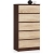 Komoda do sypialni, 5 szuflad, STILO, 60x40x121 cm, wenge, dąb sonoma, mat