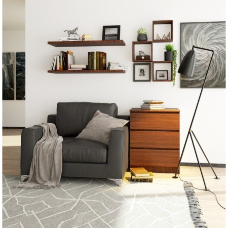 Komoda do sypialni, 3 szuflady, STILO, 60x40x77 cm, wenge, mat