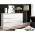 Komoda do salonu, sypialni, 6 szuflad, STILO, 120x40x77 cm, biel, mat