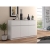 Komoda, 3 szuflady, 3 drzwi, ATLAS, 140x40x99 cm, biel, mat
