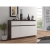 Komoda, 3 szuflady, 3 drzwi, ATLAS, 140x40x99 cm, wenge, biel, mat