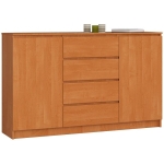 Komoda do sypialni, 4 szuflady, półki, CANTO, 160x40x99 cm, olcha, mat