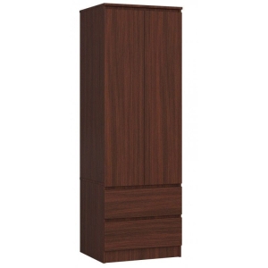 Szafa do sypialni, szuflady, DORMI XS, 60x50x180 cm, wenge, mat