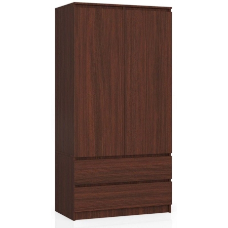 Szafa do sypialni, 2 szuflady, drzwi, DORMI, 90x51x180 cm, wenge, mat