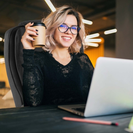 Fotel do biura, obrotowy, porto, sofotel, materiałowy, czarny