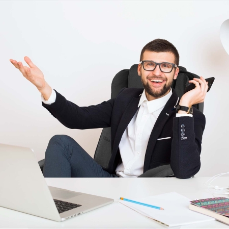 Fotel do biura, obrotowy, porto, sofotel, materiałowy, czarny