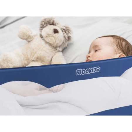 Osłona zabezpieczająca na łóżko, 150x35x42 cm, ricokids, niebieska