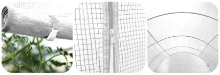 Tunel ogrodowy, 9m2, 200x450x200 cm, biały