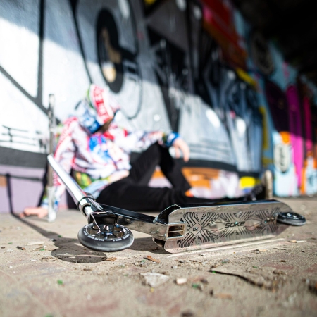 Hulajnoga dwukołowa, wyczynowa, Soke PRO, street silver
