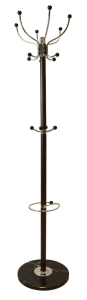 Wieszak na ubrania, obrotowy, stojący, opium, 177 cm, brąz