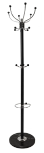 Wieszak na ubrania, obrotowy, stojący, opium, 177 cm, czarny