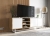 Szafka RTV, loft, NORD, 150x35x53 cm, dąb wotan, biel, mat