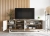 Szafka RTV, loft, NORD, 150x35x53 cm, dąb wotan, biel, mat
