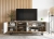 Szafka RTV, loft, NORD, 150x35x53 cm, dąb wotan, grafit, mat