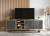 Szafka RTV, loft, NORD, 150x35x53 cm, dąb wotan, grafit, mat