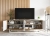 Komoda RTV, loft, NORD, 150x35x53 cm, dąb wotan, biel, mat