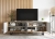 Komoda RTV, loft, NORD, 150x35x53 cm, dąb wotan, grafit, mat