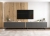 Komoda RTV, loft, NORD, 150x35x53 cm, dąb wotan, grafit, mat