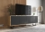 Komoda RTV, loft, NORD, 150x35x53 cm, dąb wotan, czarny, mat