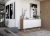 Komoda do salonu, loft, NORD, 168x35x72 cm, dąb wotan, biel, mat