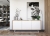 Komoda do salonu, loft, NORD, 168x35x72 cm, dąb wotan, biel, mat