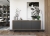 Komoda do salonu, loft, NORD, 168x35x72 cm, dąb wotan, grafit, mat