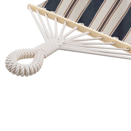 Hamak ogrodowy, Bahama Single, 1-osobowy, 200x100 cm, niebieski, biały