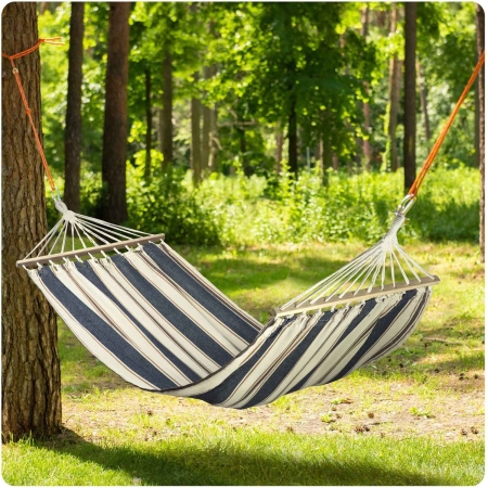 Hamak ogrodowy, Bahama Double, 2-osobowy, 220x160 cm, szary