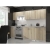 Szafka pod zabudowę lodówki, SARA, 60x55x205 cm, biel, dąb sonoma, mat