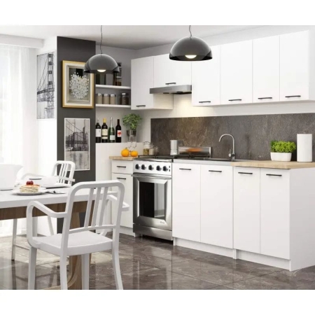 Szafka kuchenna, narożna, KLARA, 60x60x58 cm, biel, mat