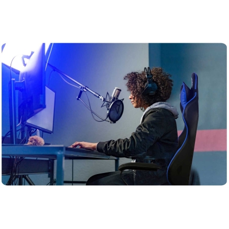 Fotel gamingowy, biurowy, obrotowy, Sofotel, Yasuo, niebieski