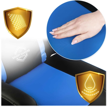 Fotel gamingowy, biurowy, obrotowy, Sofotel, Yasuo, niebieski