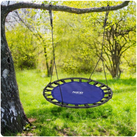 Huśtawka bocianie gniazdo, SWINGO XXL, 120 cm, niebieska