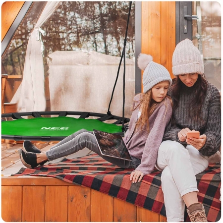 Huśtawka bocianie gniazdo, SWINGO XXL, 120 cm, zielona