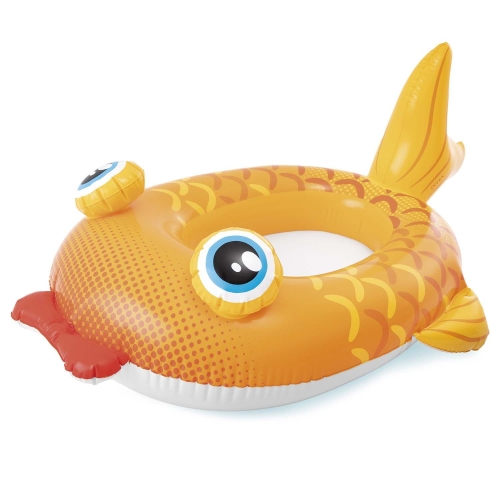 Przejdź do produktu Pontonik dmuchany na plażę, złota rybka, Intex, 107x69 cm, żółty