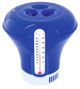 Dozownik chemii basenowej z termometrem, Bestway, 18,5 cm, niebieski