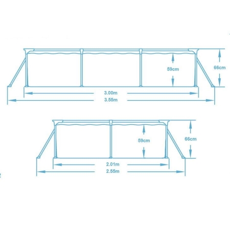 Basen ogrodowy stelażowy, 5w1, Bestway, 300x201x66 cm