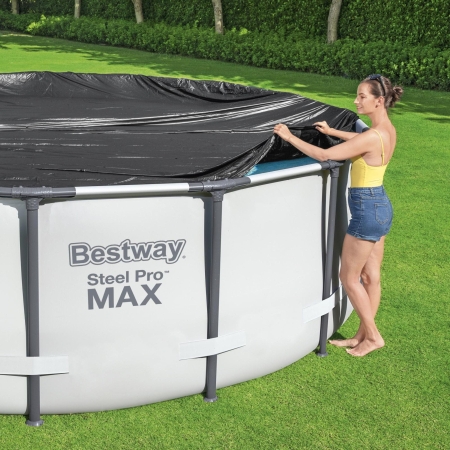 Pokrywa do basenu stelażowego, Bestway, 305 cm, czarny