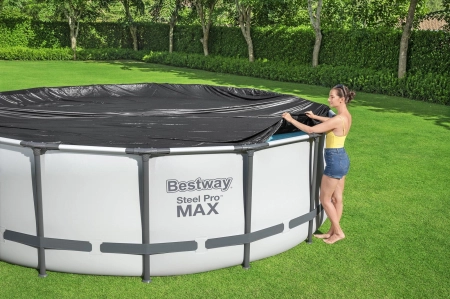 Pokrywa do basenu stelażowego, Bestway, 457 cm, czarny