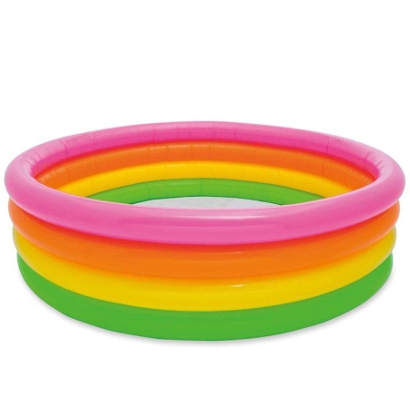 Basen dmuchany, tęcza 4 pierścienie, Intex, 168x46 cm