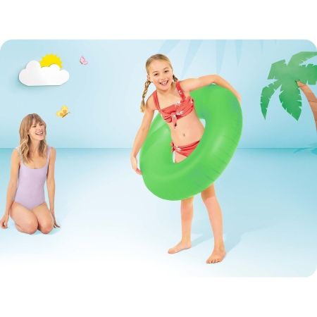 Koło do pływania, Intex, 91 cm, zielony