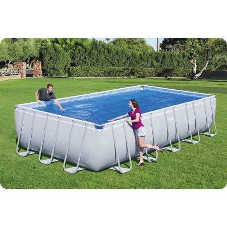 Pokrywa solarna do basenów 732x366 cm, Bestway, niebieski