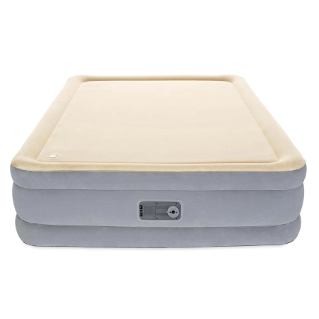Materac welurowy z pompką, Bestway, 203x152x46 cm