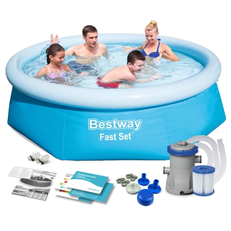 Basen ogrodowy rozporowy, zestaw 9w1, Bestway, 244x66 cm