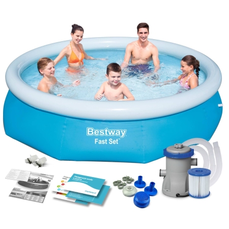 Basen ogrodowy rozporowy, zestaw 9w1, Bestway, 305x76 cm